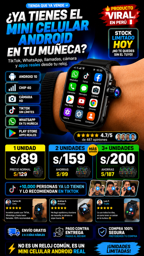 DW100 Pro Plus Smartwatch con Play Store WiFi Chip 8GB+128GB Cámara
